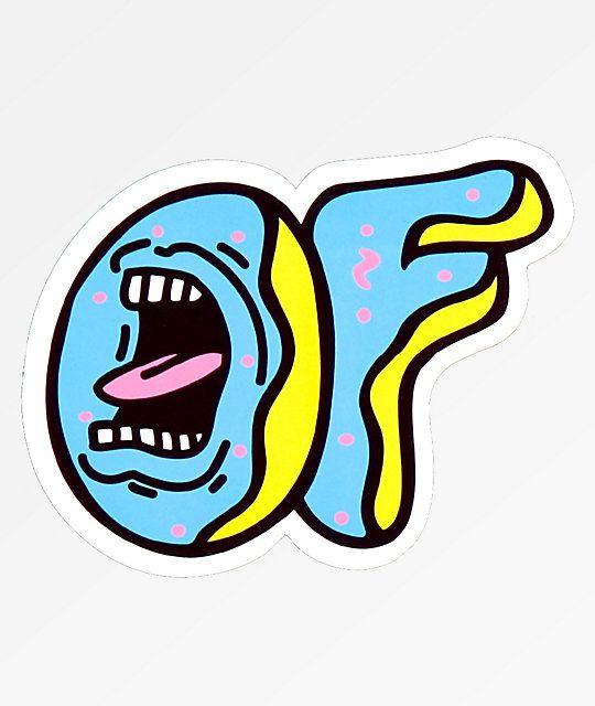 Santa Cruz Logo - Odd Future x Santa Cruz Screaming Sticker | Zumiez