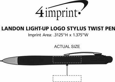 Twist Pen Logo - 4imprint.com: Landon Light Up Logo Stylus Twist Pen 143420