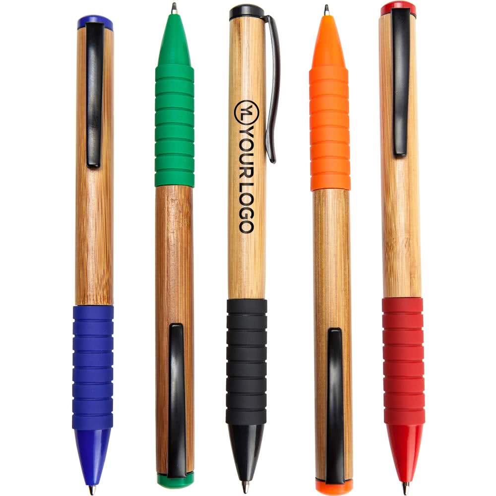 Twist Pen Logo - Promotional Bamboo Twist Pens with Custom Logo for $0.83 Ea