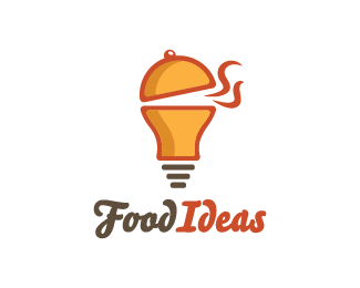 Food Shaped Logo - Food Ideas Logo design - Logo design of a light bulb sliced in two ...