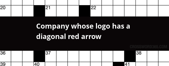Diagonal Red Arrow Logo - Company whose logo has a diagonal red arrow crossword clue
