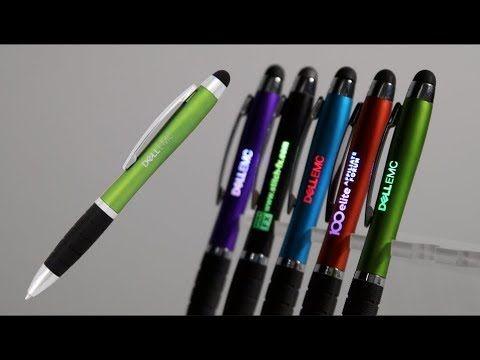 Twist Pen Logo - Light Up Your Logo with the Eclaire Bright Stylus Twist Pen - YouTube