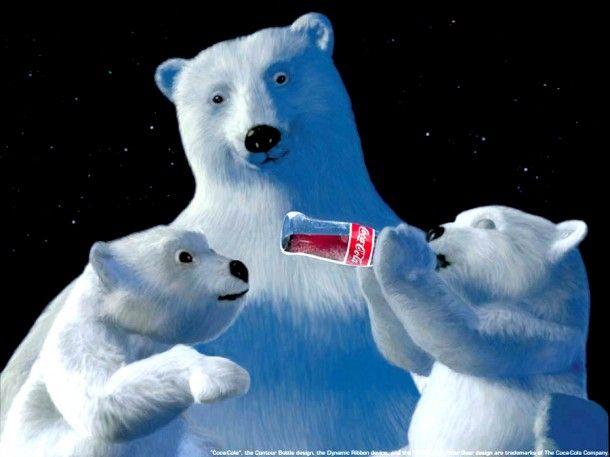 coca cola ad polar bear