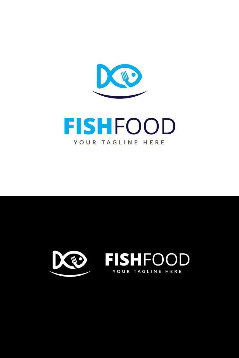 Food Shaped Logo - Fish Food Logo Template