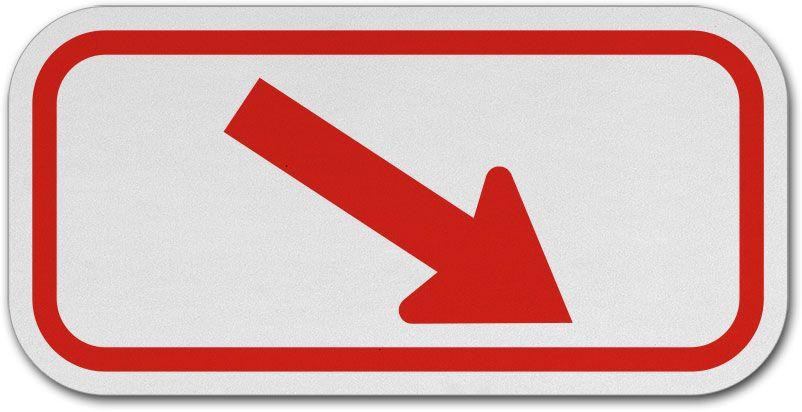 Diagonal Red Arrow Logo - Red Right Diagonal Arrow Sign T5330 SafetySign.com