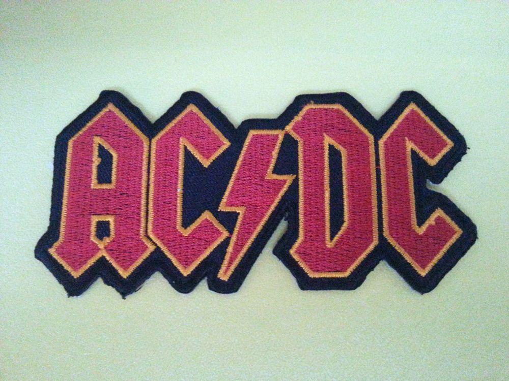 Red and Orange B Logo - PUNK ROCK HEAVY METAL MUSIC SEW ON IRON ON PATCH:- AC DC (b) RED