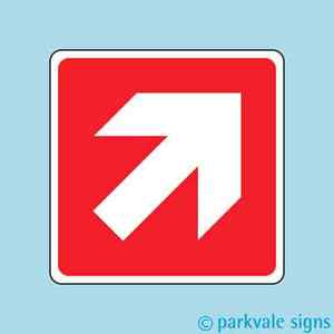 Diagonal Red Arrow Logo - Red Diagonal Directional Arrow Sign | eBay