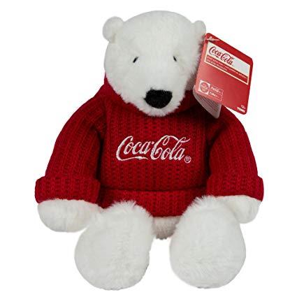 Coca-Cola Polar Bear Logo - Amazon.com: Coca-Cola Tomy Sweater Bear Plush, 8