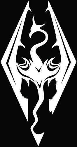 Cool Dragon Logo - Skyrim Imperial Logo (Dragon) tall (color