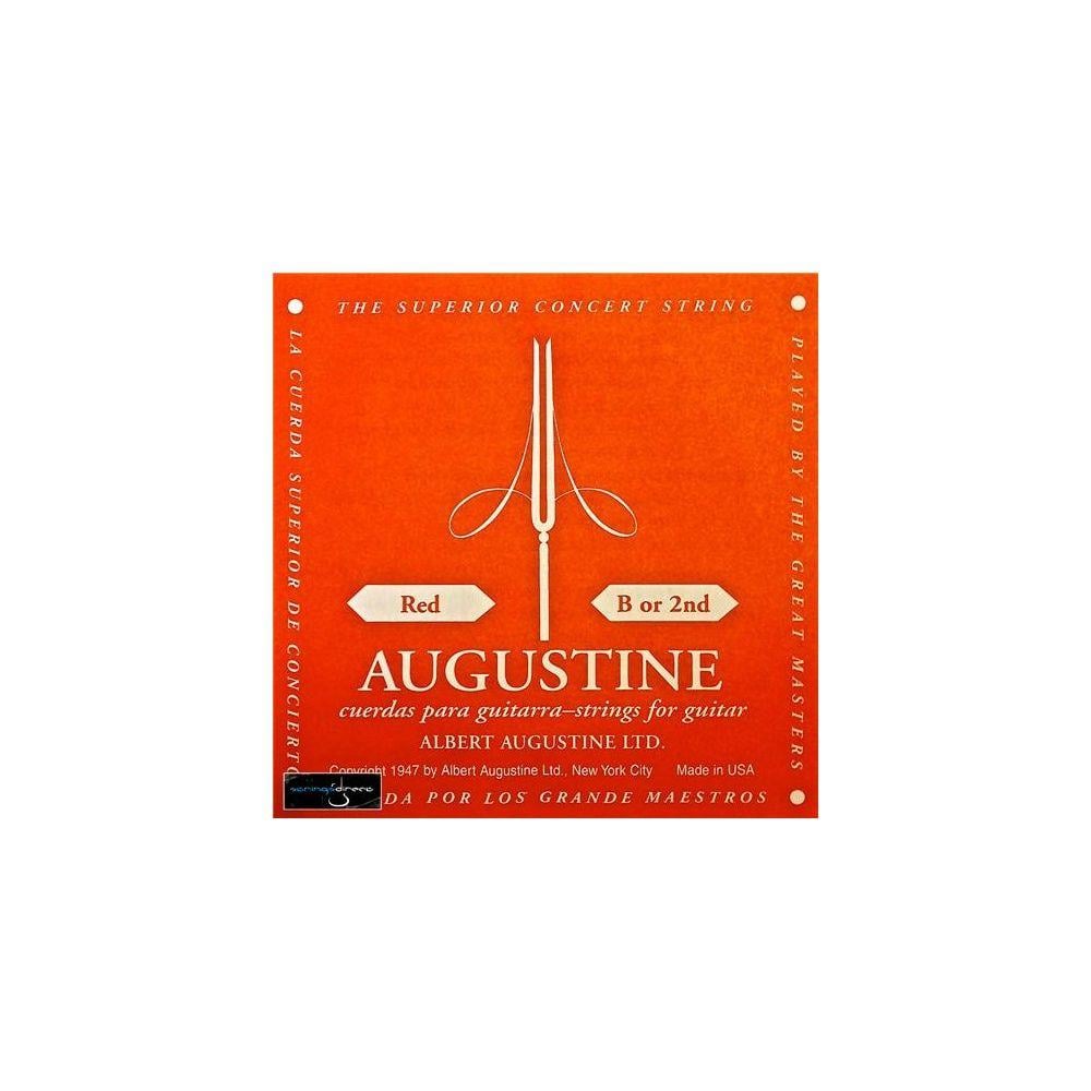 Red and Orange B Logo - Augustine Classic Red Clear Nylon Normal Tension Classical Guitar