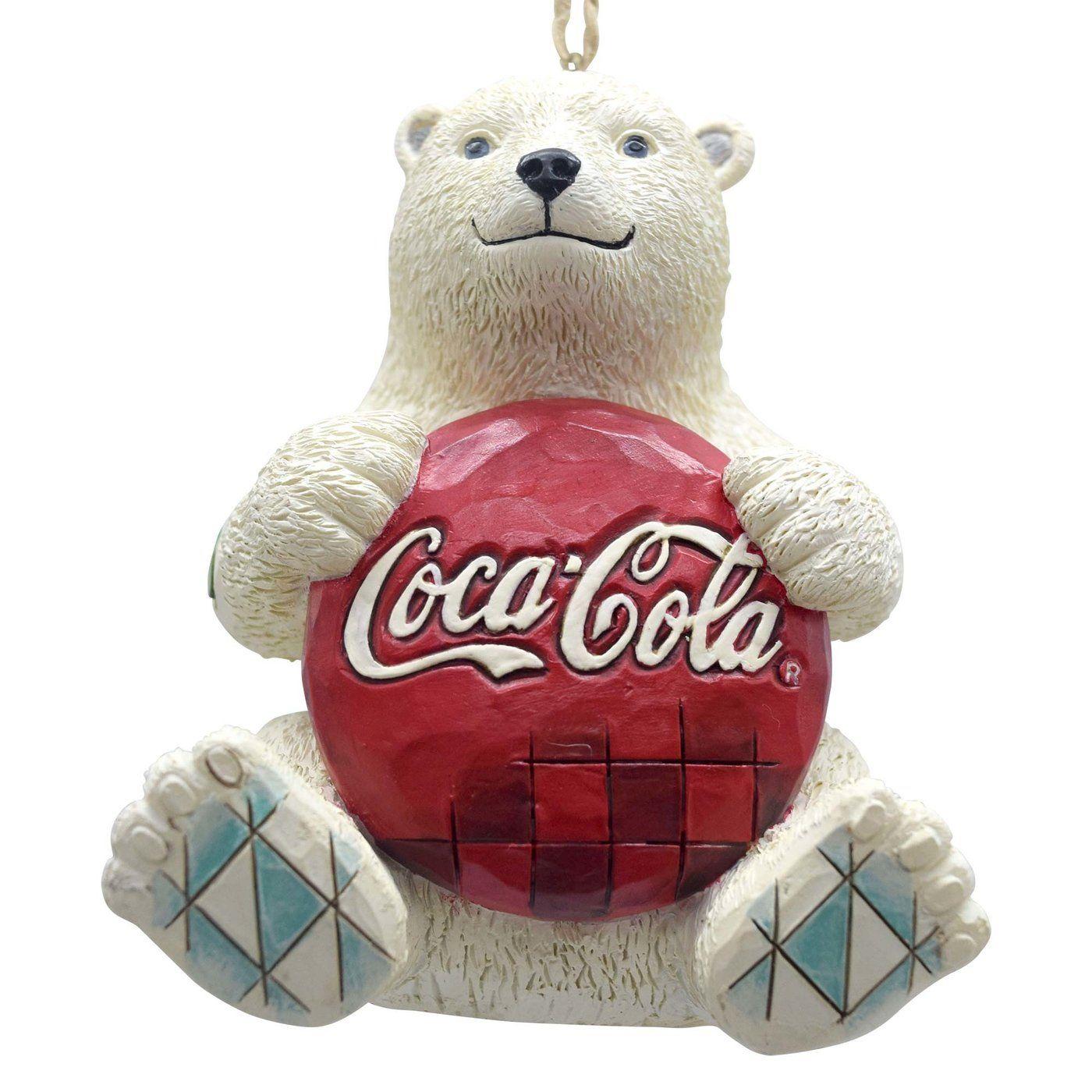 Coca-Cola Polar Bear Logo - Coca Cola Polar Bear with Coke Logo Hanging Ornament by Jim Shore ...