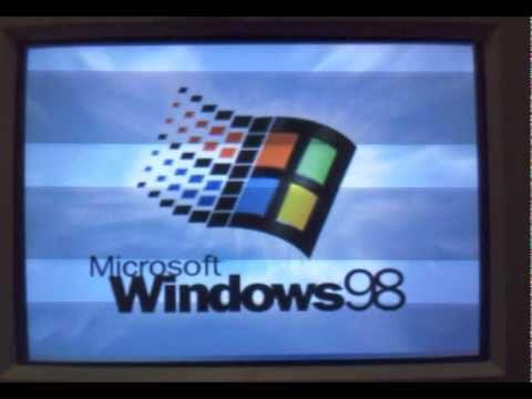 Old Windows Computer Logo - Old computer Startup: Windows 98SE