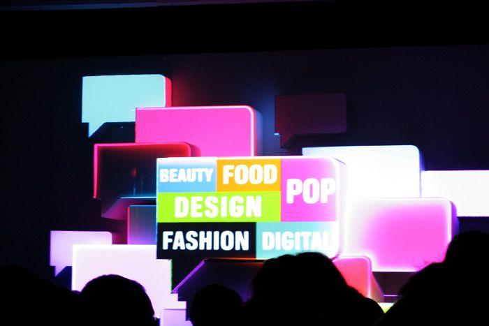 Food Shaped Logo - Bravo's speech-bubble-shaped logo was also found in the 3-D backdrop ...