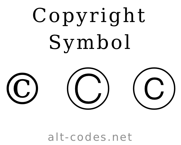 Black C in Circle Logo - Copyright Symbol