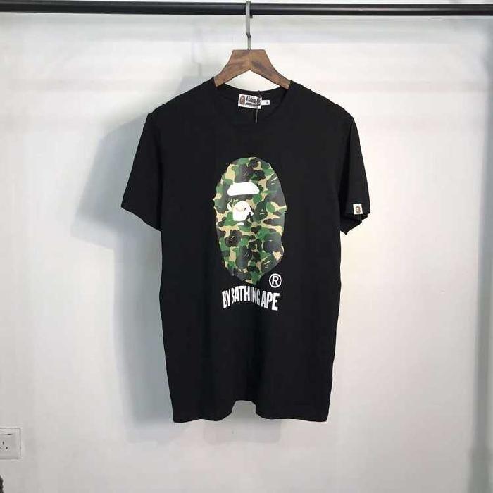 Green and Black BAPE Logo - Sale Bape Green Ape Head By Bathing Ape Black T-shirt Online, Best ...