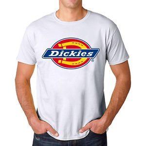 Dickies Logo - DICKIES LOGO FAMOUS BRAND Men White T Shirt 100% Cotton Graphic Tee