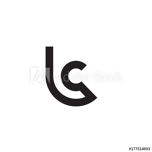 Black C in Circle Logo - Initial letter lc, cl, c inside l, linked line circle shape logo