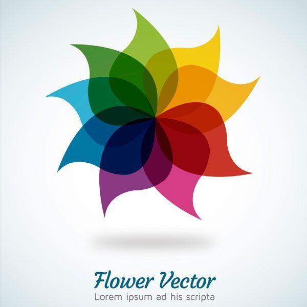 Rainbow Flower Logo - Rainbow Flower Background Illustrator. Free Vectors. Vector free