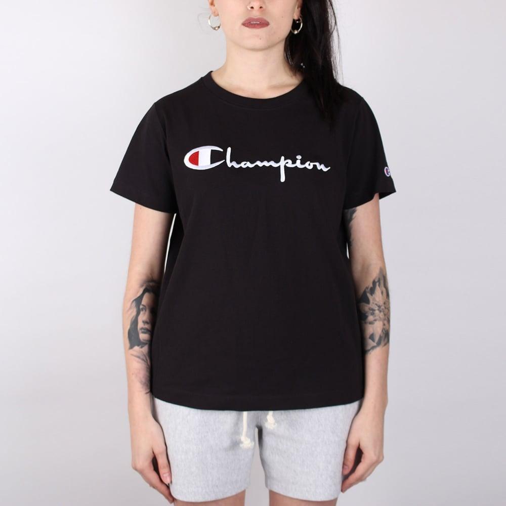 Women Champion Clothing Logo - Champion Women's Reverse Weave Crewneck T-shirt - Embroidered Script ...