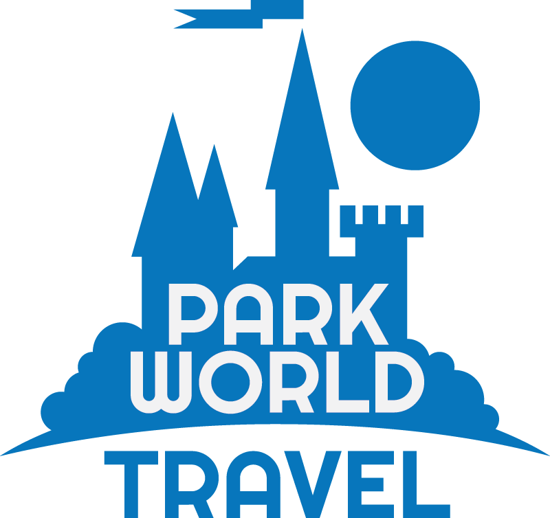 Blue with White Letters Logo - Blue Logo - White Letters - Park World Travel - Disney Travel Agency