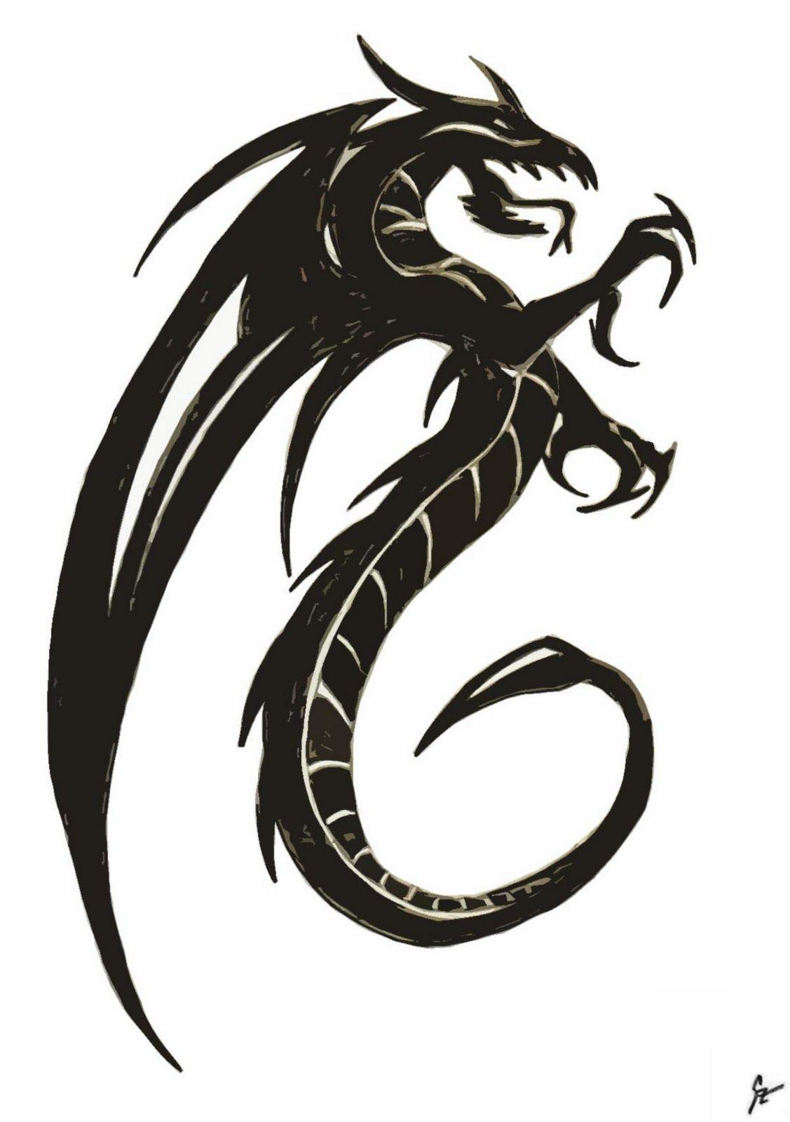 Easy Black and White Logo - Free Black And White Dragon, Download Free Clip Art, Free Clip Art ...