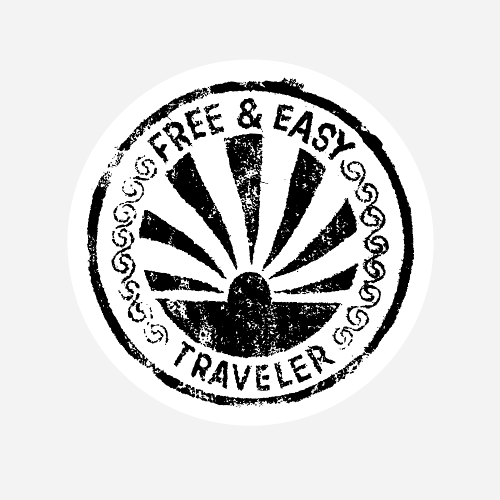 Easy Black and White Logo - Free & Easy Traveler: Logo Identity. — Iconoco Creative Co