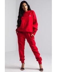 red champion tracksuit womens