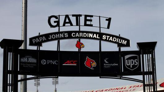 University of Louisville Football Logo - University of Louisville removes Papa John's name from football stadium