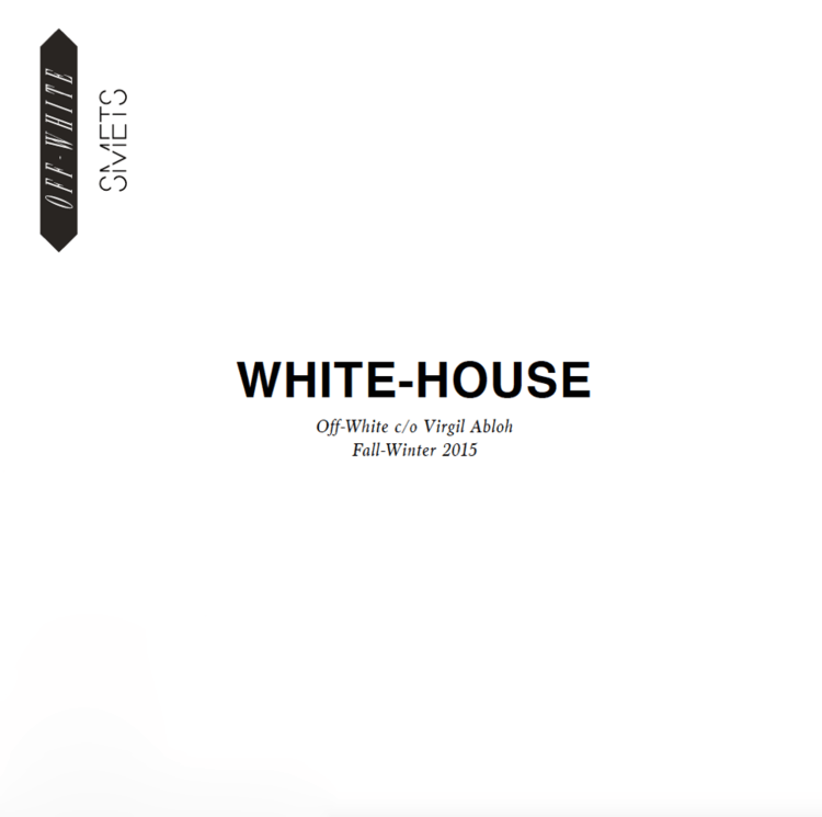 Off White Virgil Abloh Logo - KNOTORYUS At Virgil Abloh's WHITE HOUSE Presentation At Smets