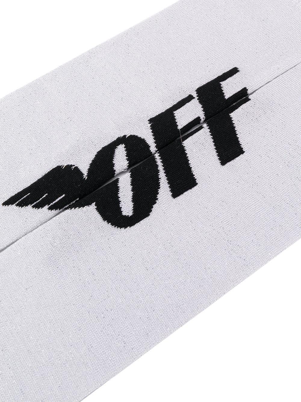Off White Virgil Abloh Logo - Off White C O Virgil Abloh Logo Socks In Gray