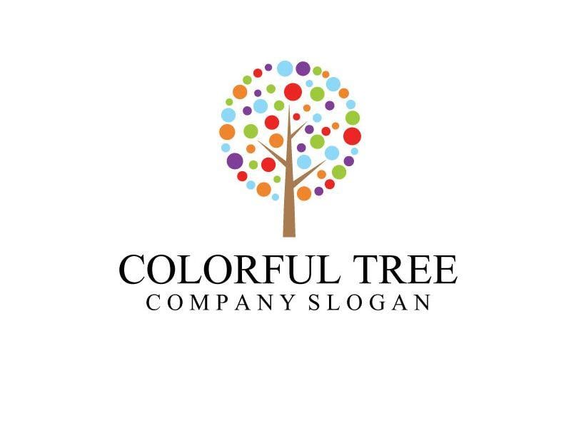 Colorful Tree Logo - Colorful Tree Logo Template by Kazi Mohammed Erfan