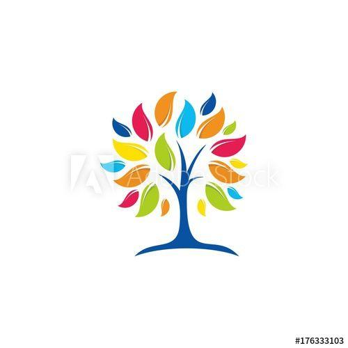 Colorful Tree Logo - colorful tree logo this stock vector and explore similar