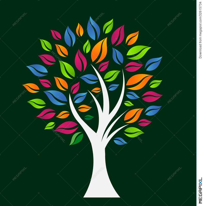 Colorful Tree Logo - Colorful Hope Tree Logo Illustration 32615734 - Megapixl