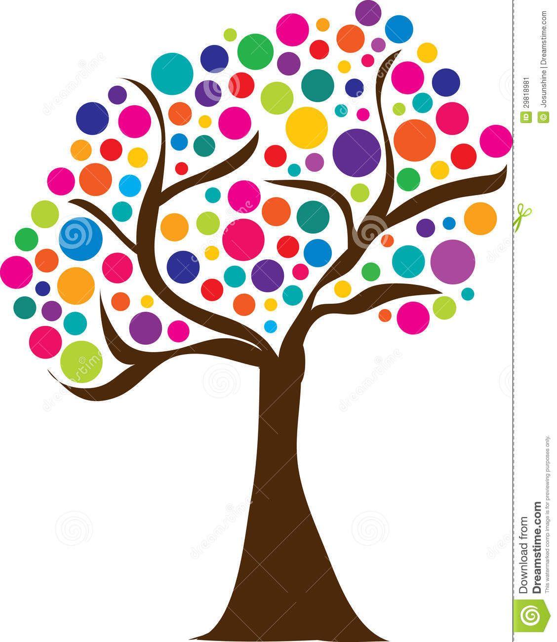 Colorful Tree Logo - cute easter clip art McCrafster