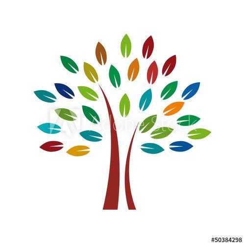 Colorful Tree Logo - Vector Logo colorful tree this stock vector and explore