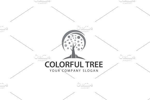 Colorful Tree Logo - Colorful Tree Logo Template ~ Logo Templates ~ Creative Market