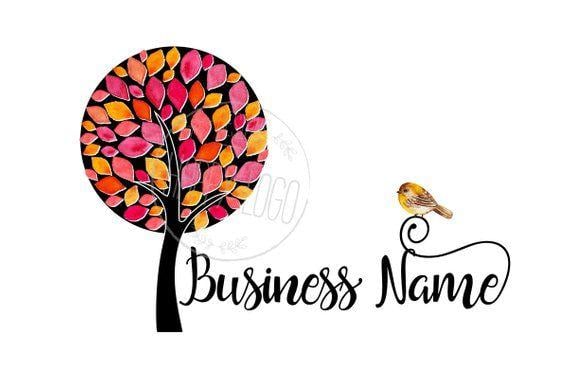 Colorful Tree Logo - DIGITAL Custom logo design colorful tree watercolor logored | Etsy