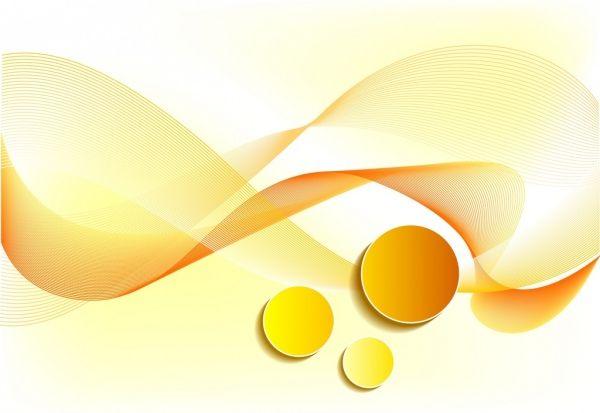 Tree in a Yellow Circle Logo - Abstract background yellow design curved lines circles decor Free