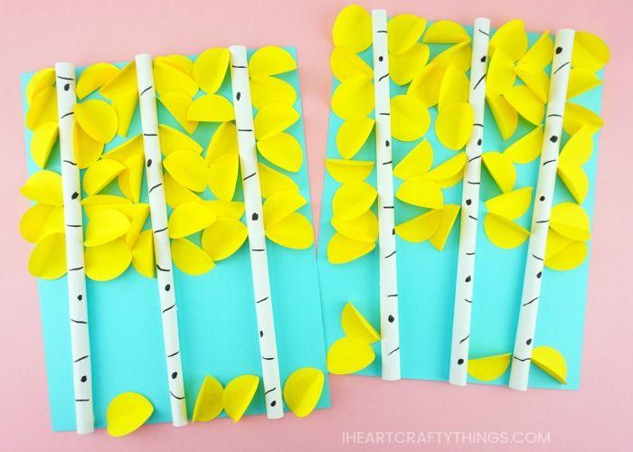 Tree in a Yellow Circle Logo - Paper Aspen Tree Art Project for Fall. I Heart Crafty Things
