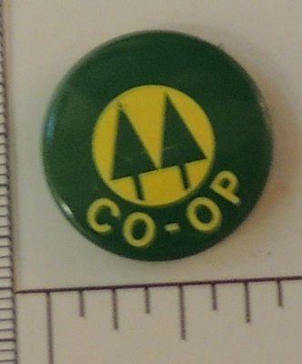 Tree in a Yellow Circle Logo - Co Op Special Interest Button Yellow And Green With Tree Symbol