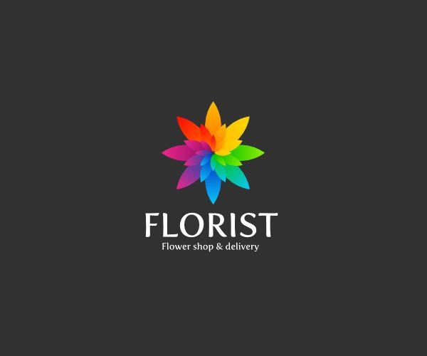 Rainbow Flower Logo - Flower Logos
