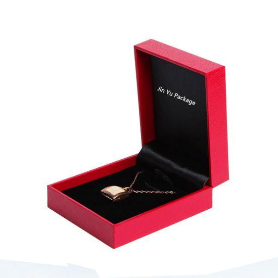 Red Square Box Logo - China Red Square Plastic pendant Gift Jewelry Packaging with Gold ...
