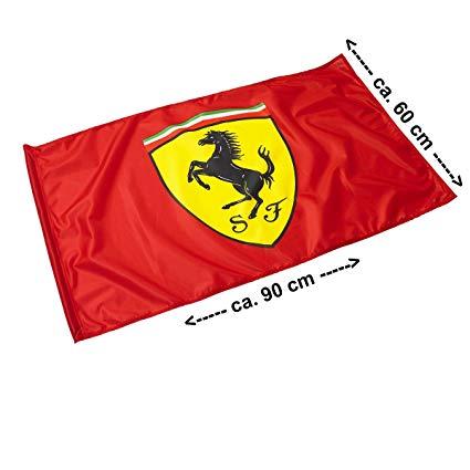 Red Fan Logo - Amazon.com : Ferrari Red Fan Flag with NO Pole Sporting the Scuderia ...