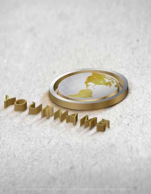 Disin Gold Globe Logo - Exclusive Design: Silver Gold Globe Logo + Compatible FREE Business ...
