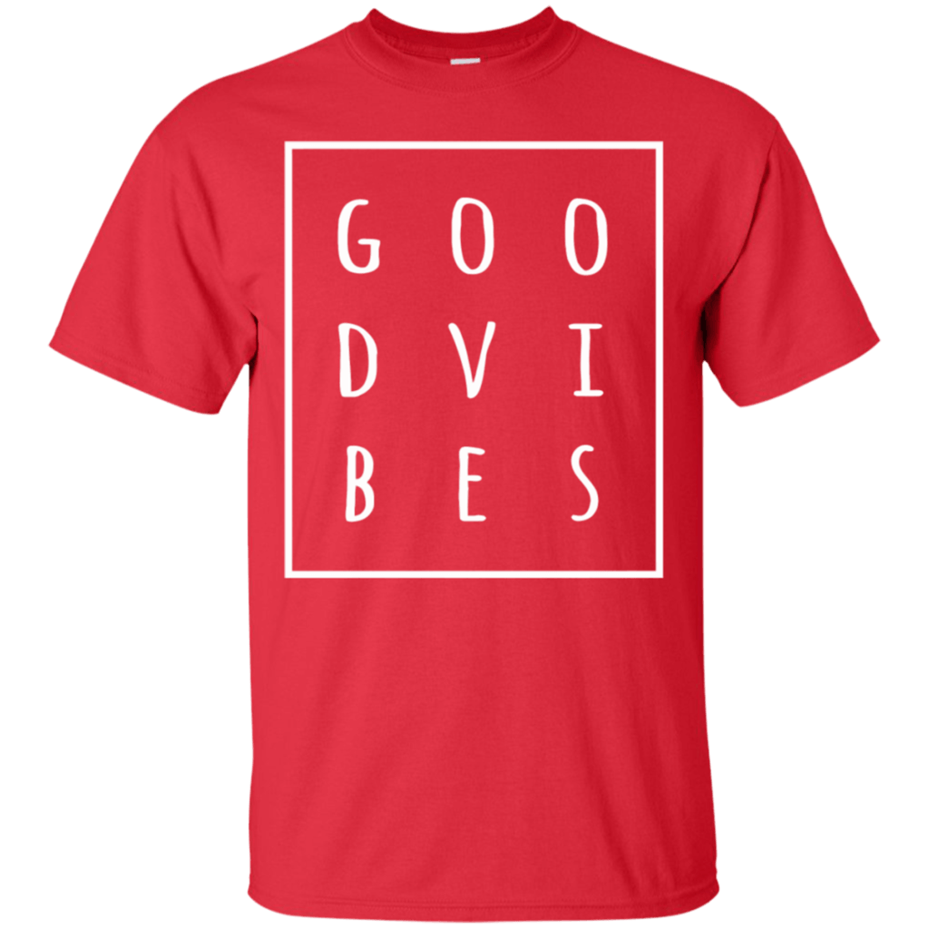 Red Square Box Logo - Boxing Tee Logo - Good Vibes In A Square Box - Rectangle Mi ...