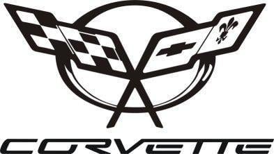 Corvette Flag Logo - Corvette crossed flags Fender/Window Graphic Decal | eBay