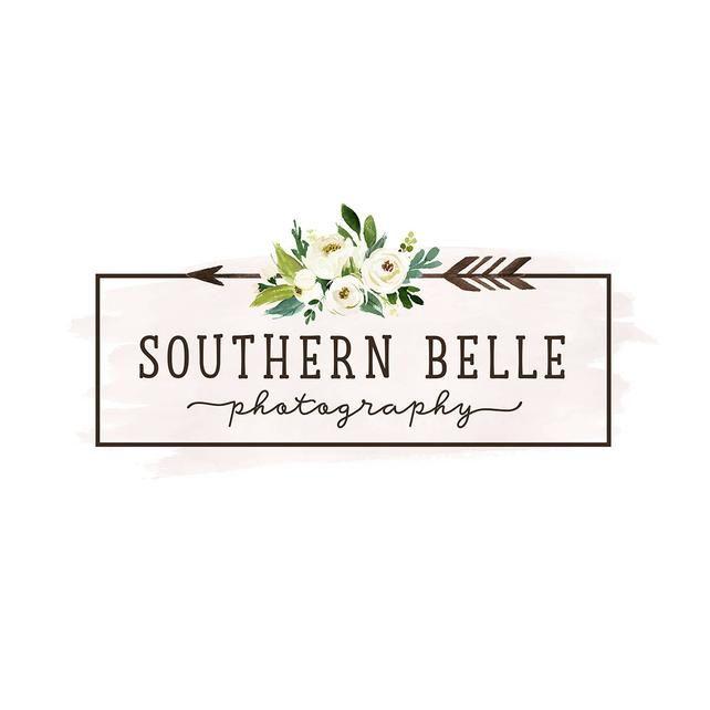 Chic Floral Logo - Photography Logo and Watermark, Premade Watercolor Floral Bouquet ...