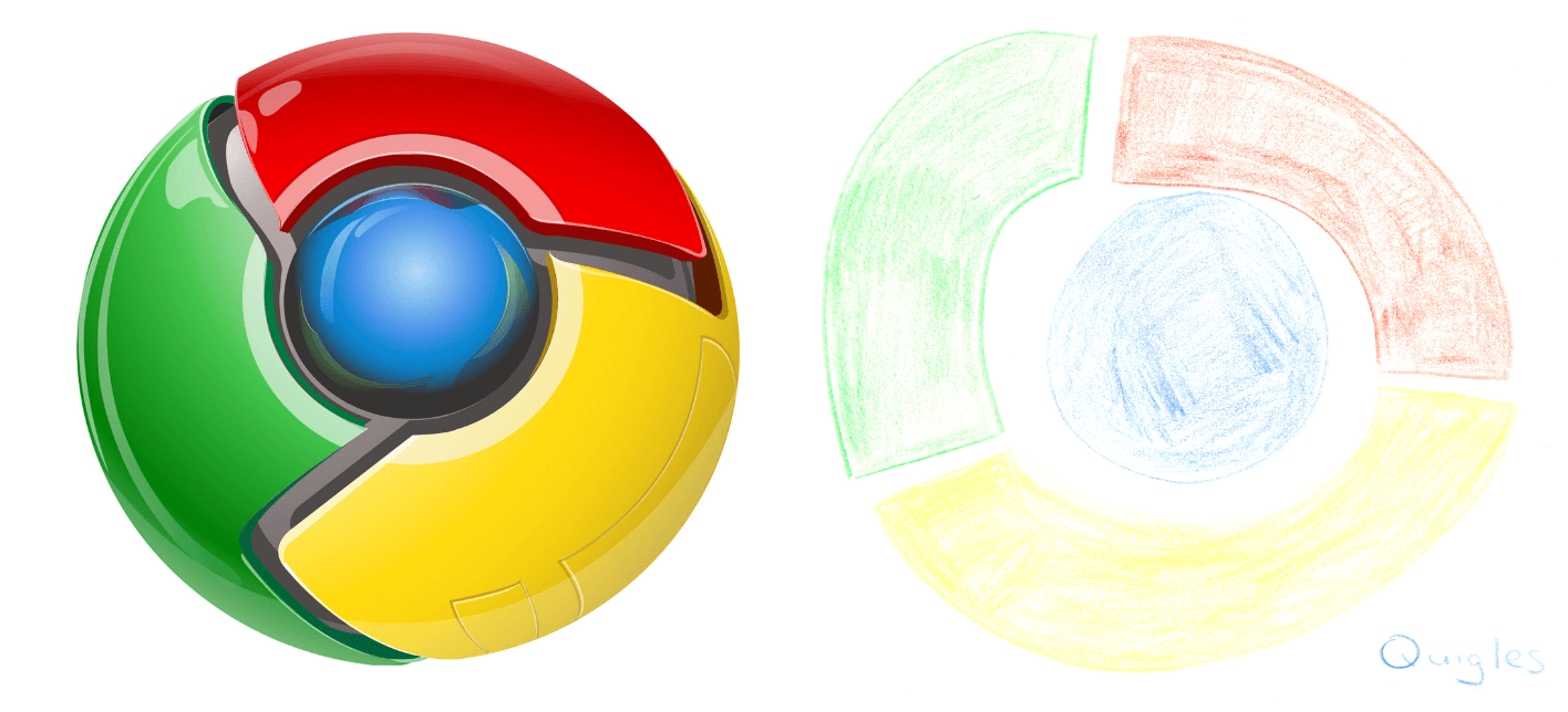 Google Chrome Original Logo - Downloads. Drawing the Google Chrome Logo