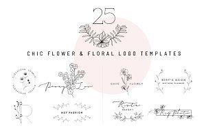 Chic Floral Logo - Logo Templates Creative Market