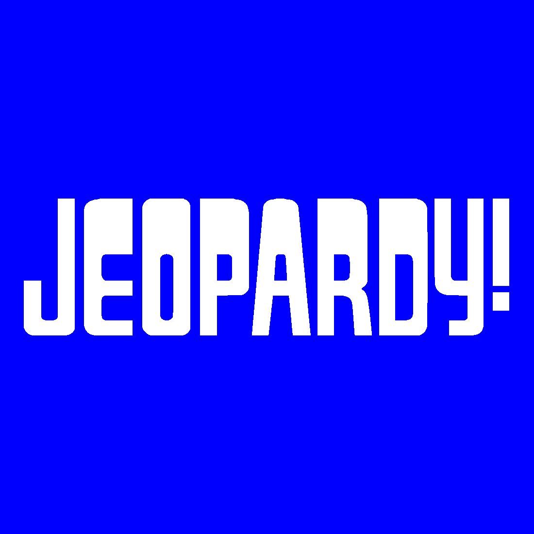 Blue with White Letters Logo - Image - Jeopardy! Logo in Blue Background in White Letters.png ...